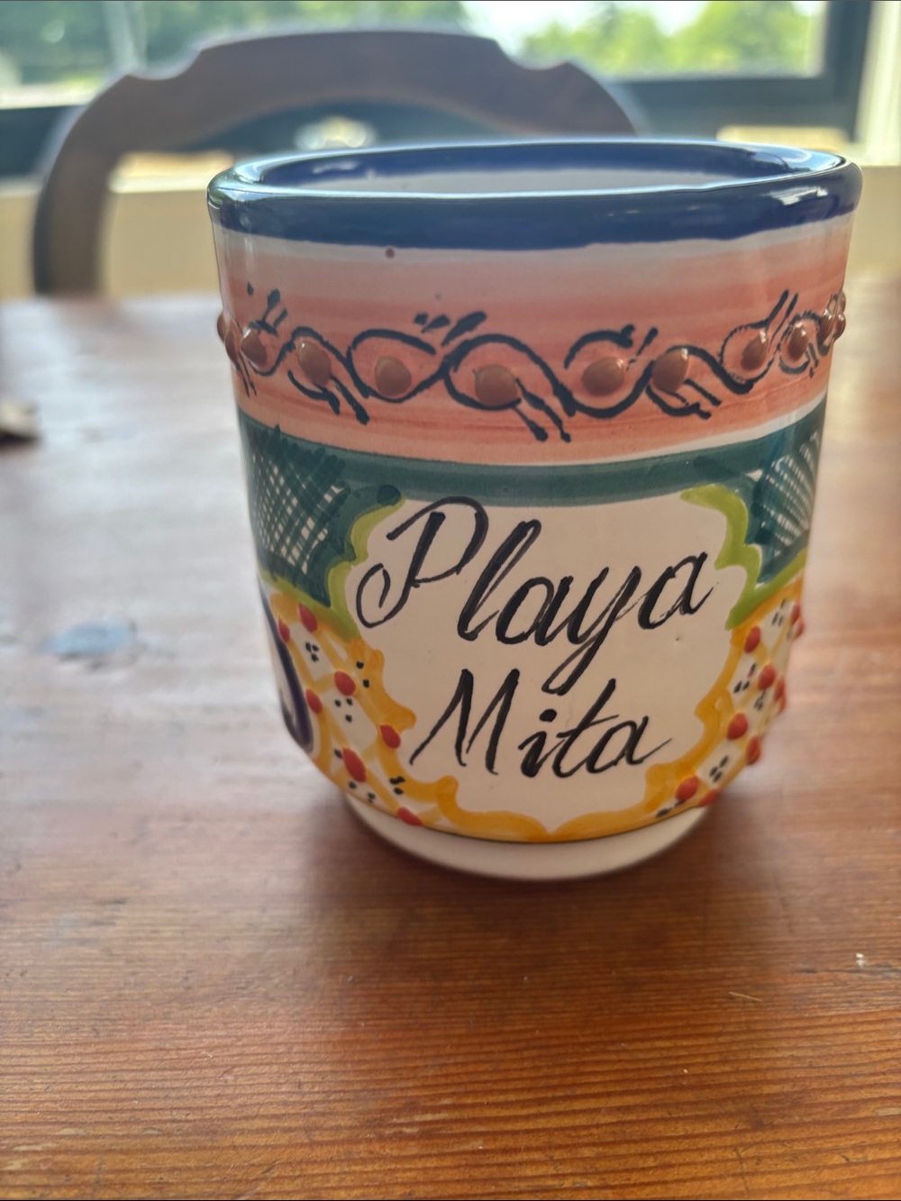 Hand Painted Mexican Ceramic Mug